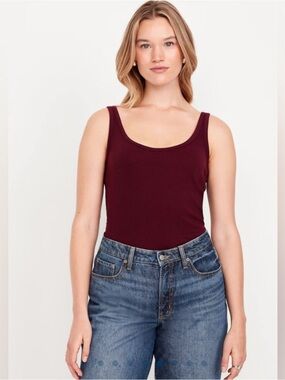 🆕 Old Navy Women’s First-Layer Fitted Tank Rib-Knit Large L 12-14 Tall Long